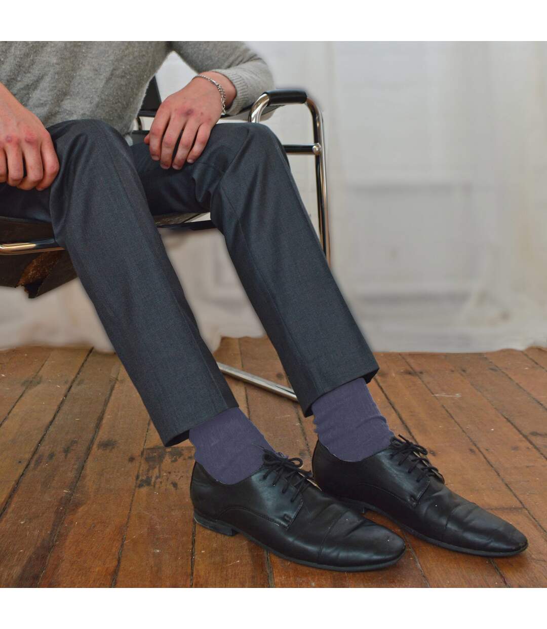 6 Paires Chaussettes en 100% Coton Homme Fines-4