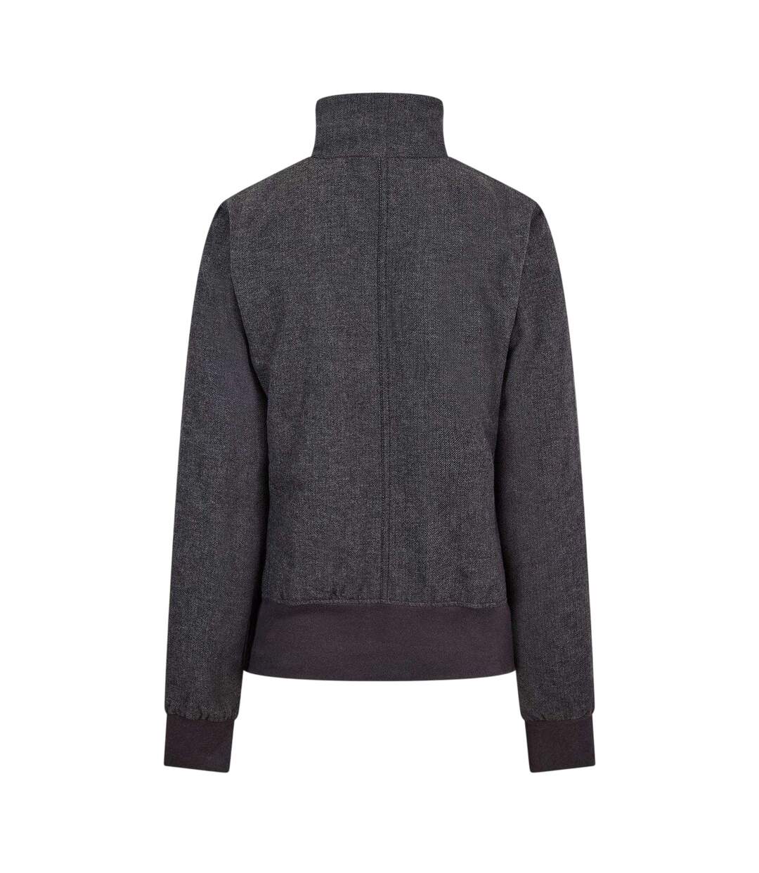 Womens/ladies Textured Bomber Jacket Black Puma-2