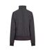 Womens/ladies Textured Bomber Jacket Black Puma-2