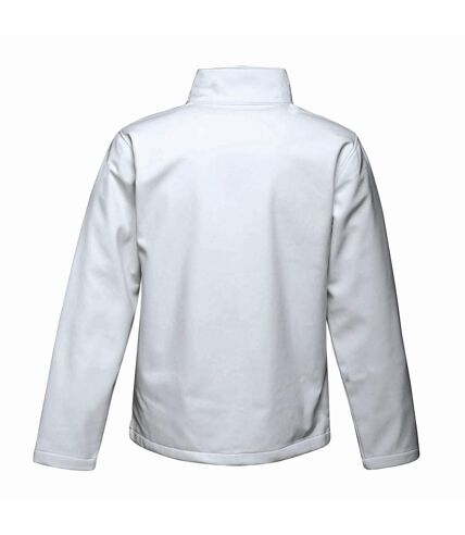 Regatta Standout Mens Ablaze Printable Soft Shell Jacket (White/Light Steel)