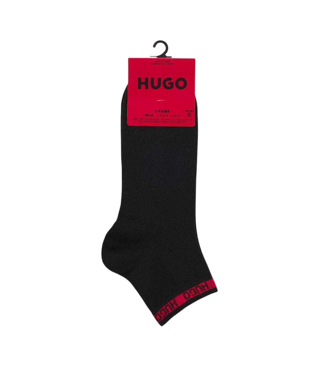 Lot De 2  Socquettes Homme Noir Hugo-2