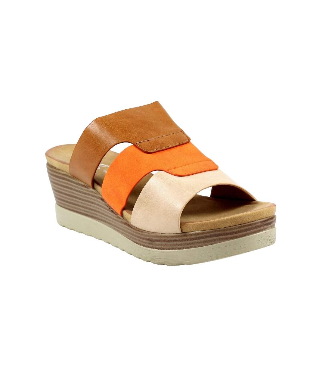 Sandales À Talons Compensés Jolo Femme Brun Clair Lunar-1