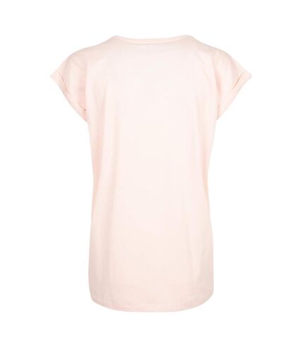 Build Your Brand Womens/Ladies Extended Shoulder T-Shirt (Pink) - UTRW8374