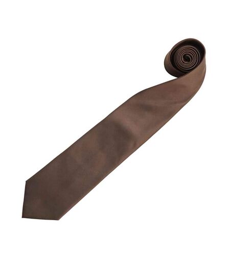 Premier Mens “Colours” Plain Fashion / Business Tie (Brown) (One Size) - UTRW1156