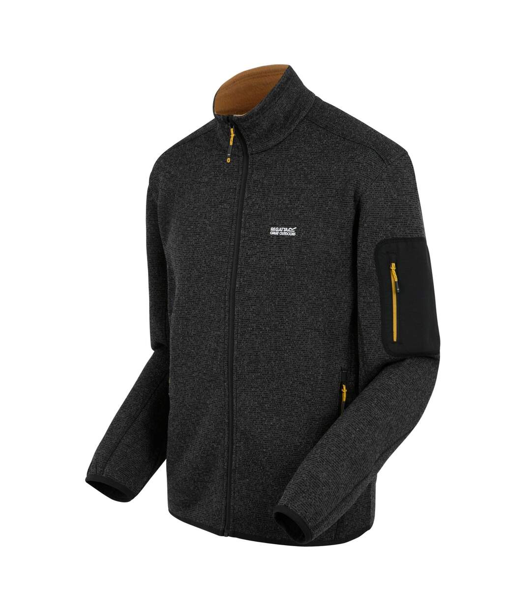 Veste Polaire Newhill Homme Noir Jaune Or Regatta-4