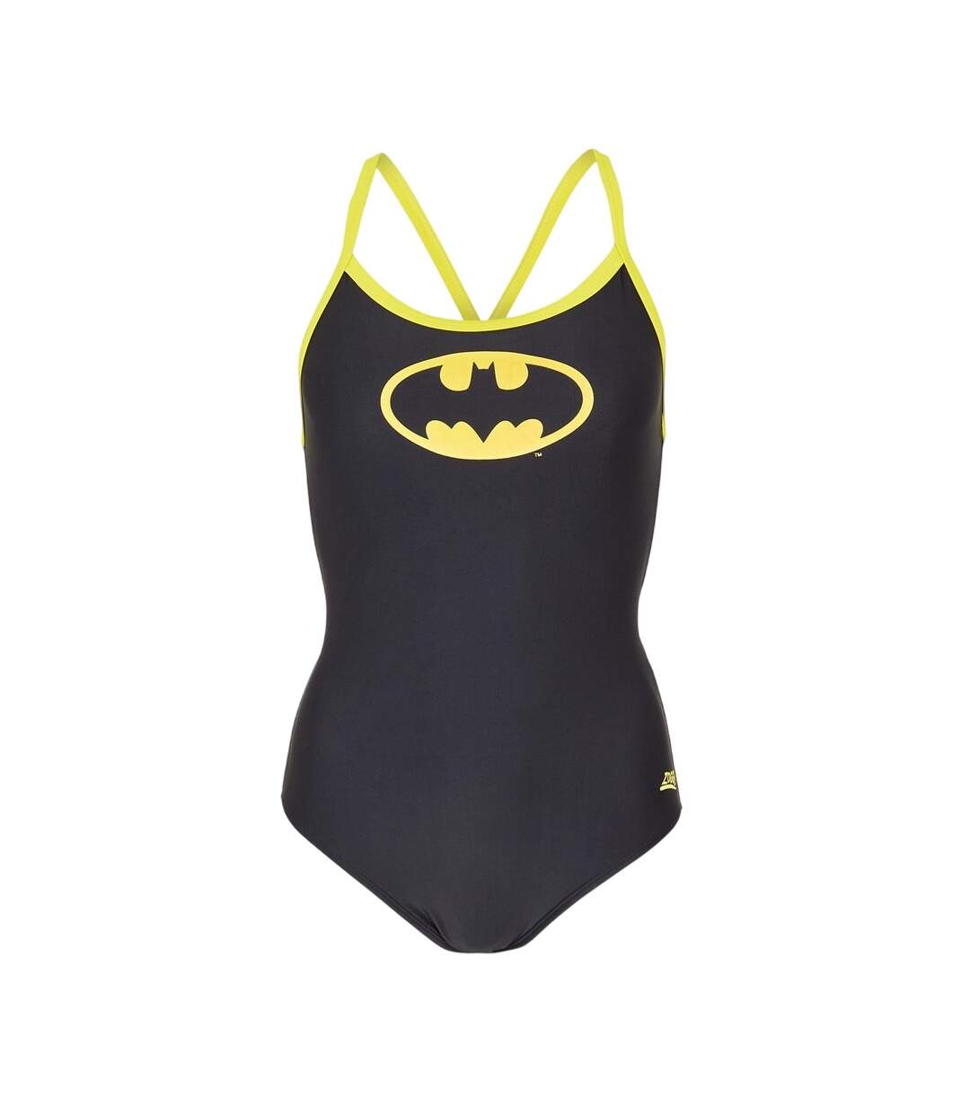 Womens/ladies Sprintback One Piece Swimsuit Black Batman-2