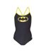 Womens/ladies Sprintback One Piece Swimsuit Black Batman-2