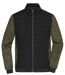 Veste de travail hybride - Homme - JN1866 - noir et vert olive