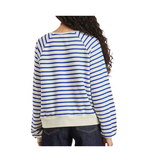 Sweat marinière bleu/beige femme pieces greta - l