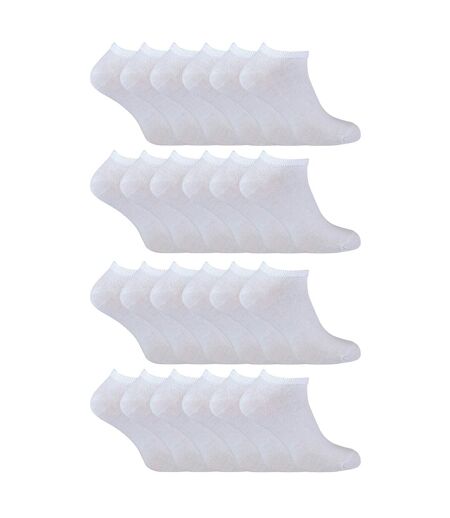Lot de 24 paires de chaussettes d'entraînement unisexes en coton