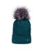 Hy Unisex Adult Vanoise Bobble Cable Knit Beanie (Alpine Green) - UTBZ4898