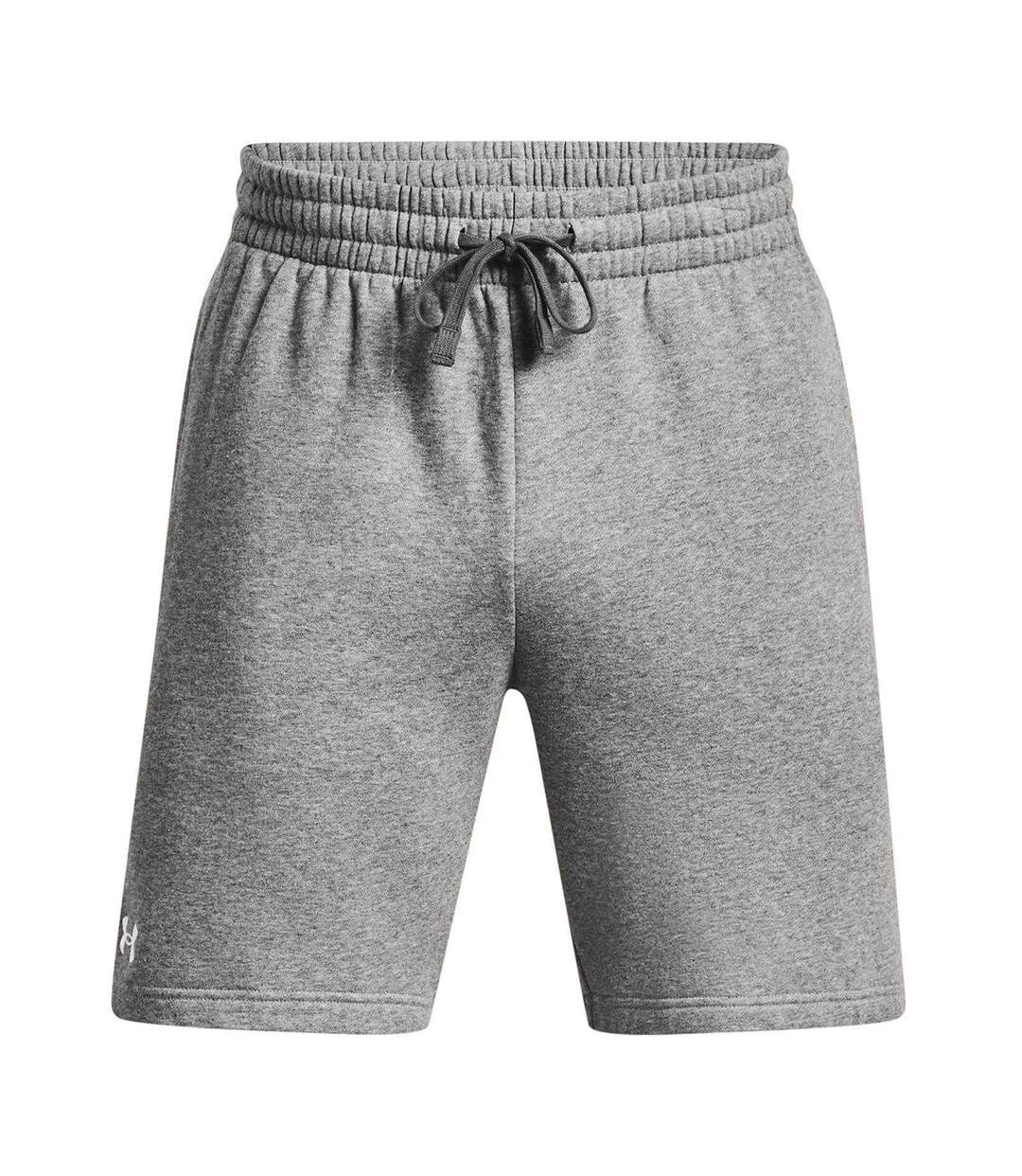 Mens Rival Cotton Blend Shorts Frost Gray Under Armour-1