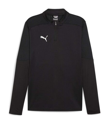 Mens Teamfinal Quarter Zip Training Fleece Top Black Puma