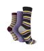 3 Pack Ladies Patterned Bamboo Socks for Summer-1