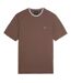 T-shirt Motif/style Rayure Contrastée Sur Bord Superfine Homme Violet Lyle & Scott-2