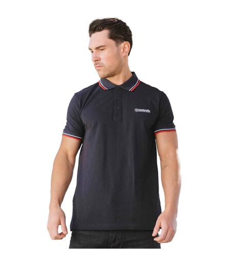 Polo ss25 homme bleu marine foncé / blanc / rouge Lambretta
