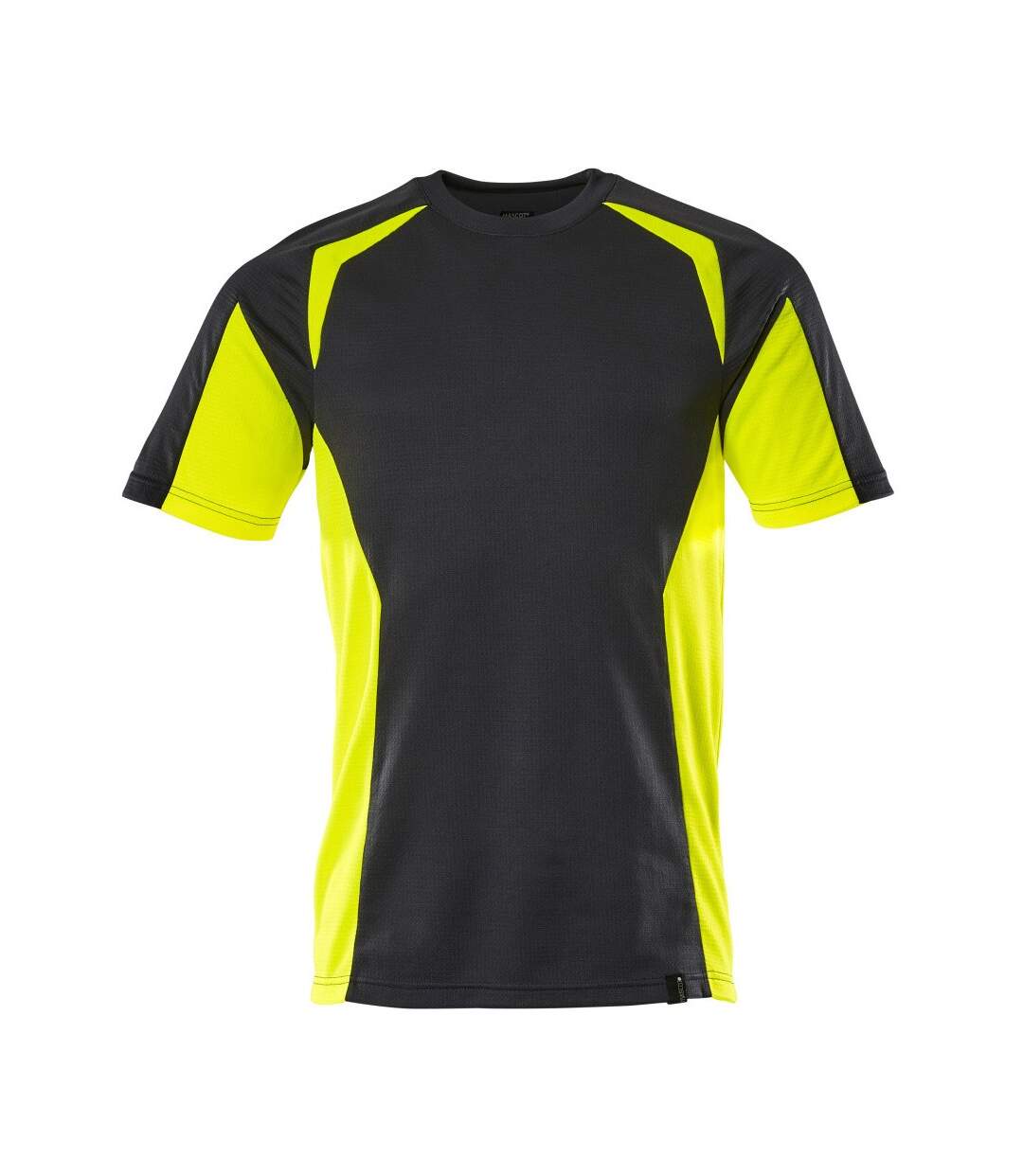 Mens Accelerate Safe T-shirt Black Yellow Mascot-1