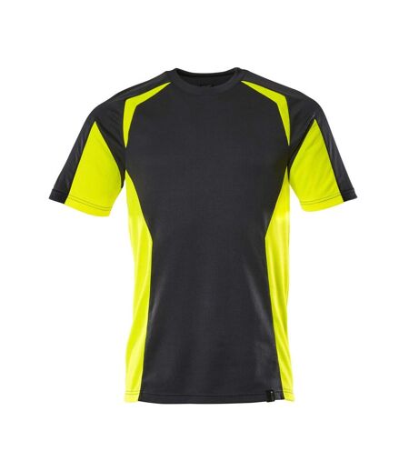 Mens Accelerate Safe T-shirt Black Yellow Mascot