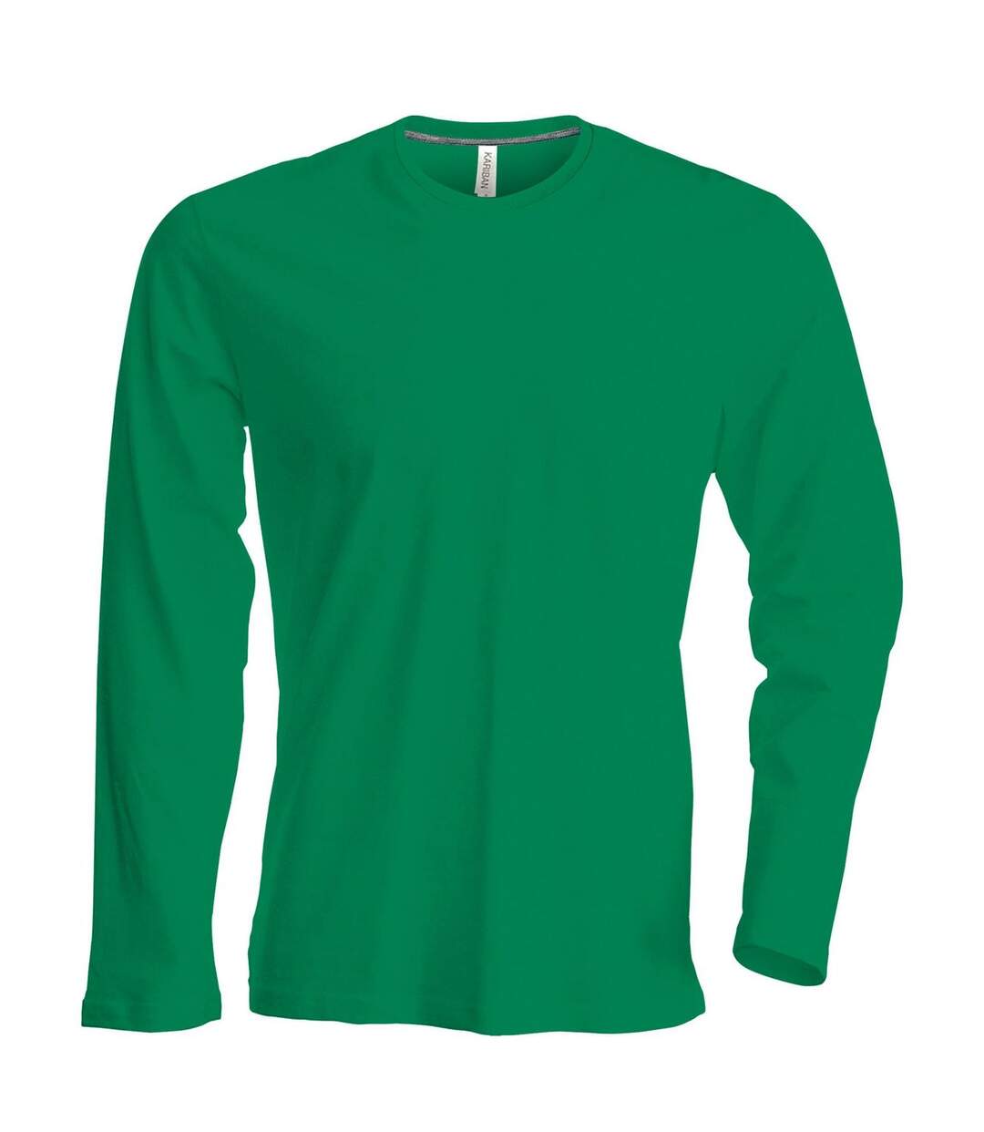 T-shirt manches longues col rond - K359 - vert kelly - homme