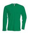 T-shirt manches longues col rond - K359 - vert kelly - homme