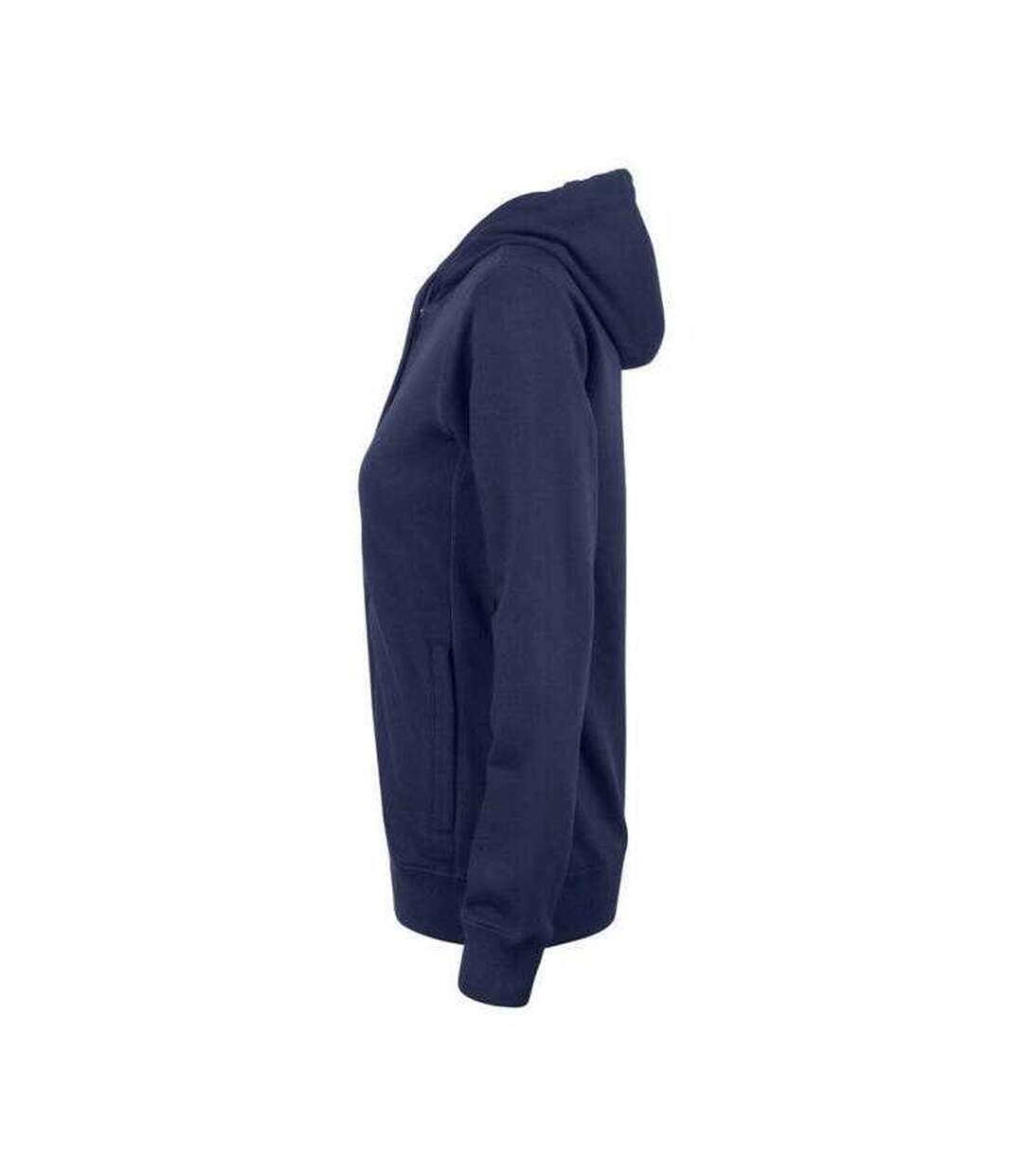 Veste À Capuche Premium Femme Bleu Marine Foncé Clique-3
