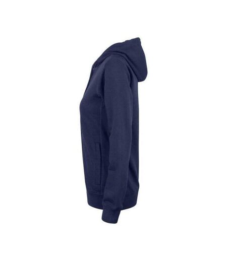 Veste À Capuche Premium Femme Bleu Marine Foncé Clique