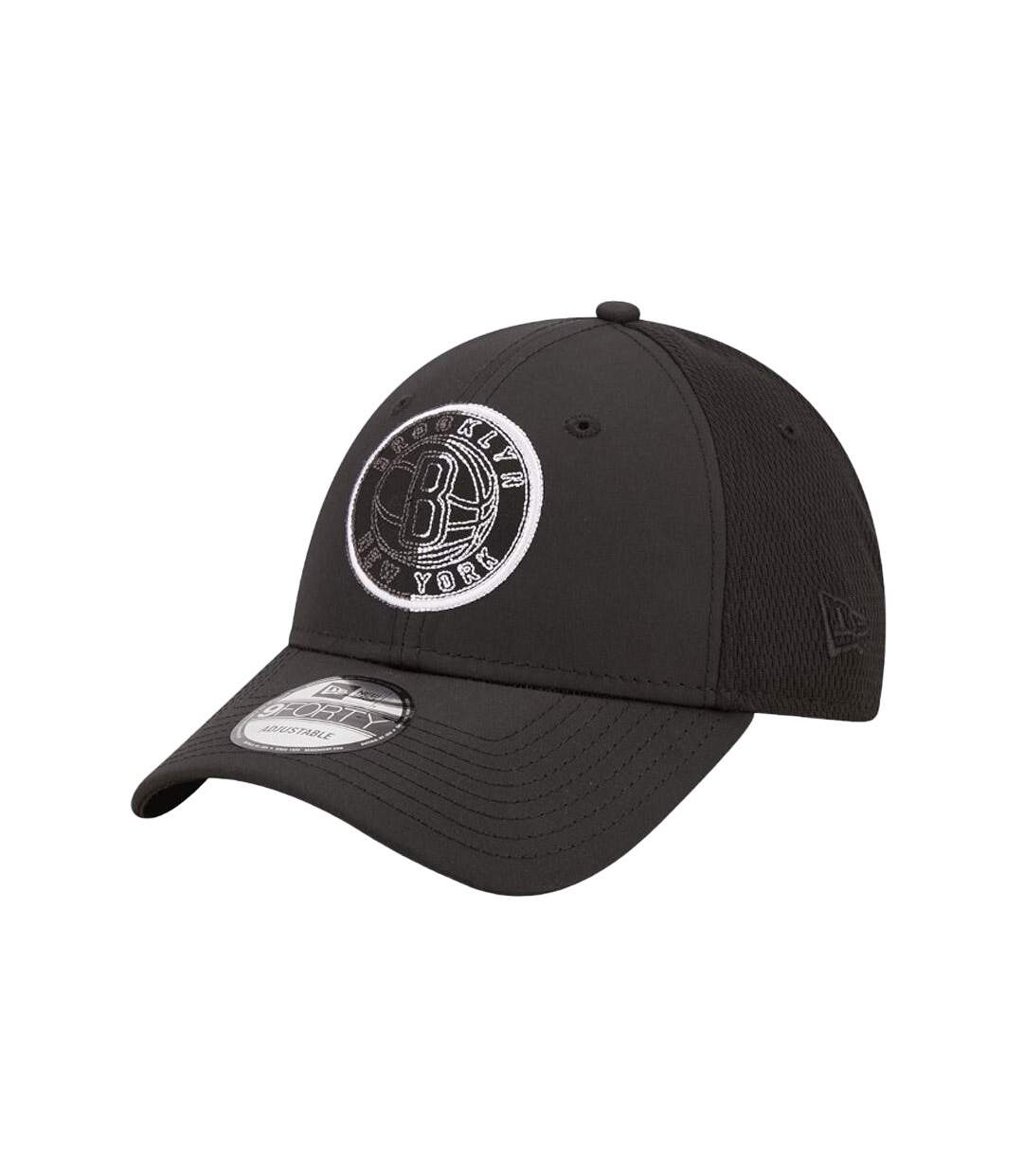 9forty new era mesh baseball cap black Brooklyn Nets-1