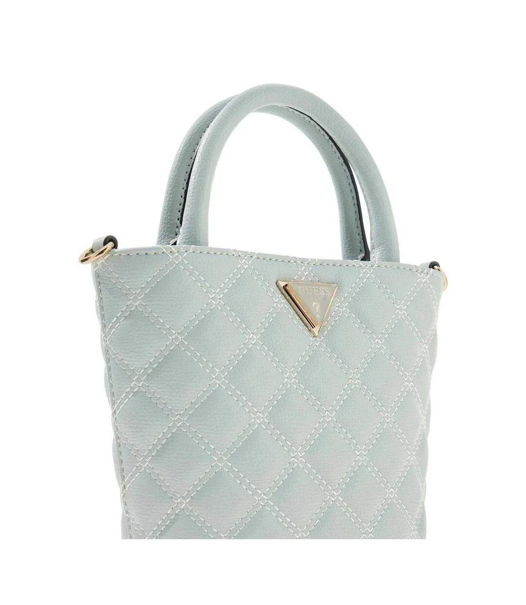 Sac Bandoulière Motif/style Matelassé Giully Femme Taille Unique Turquoise Pâle Guess-4
