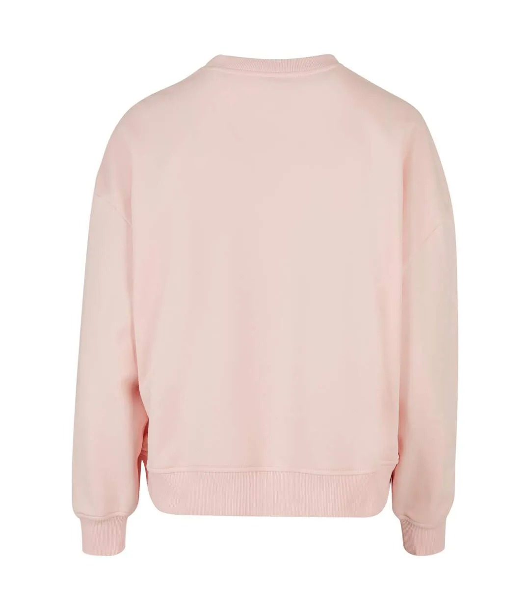 Womens/ladies Crew Neck Oversized Sweatshirt Pink Build Your Brand-2