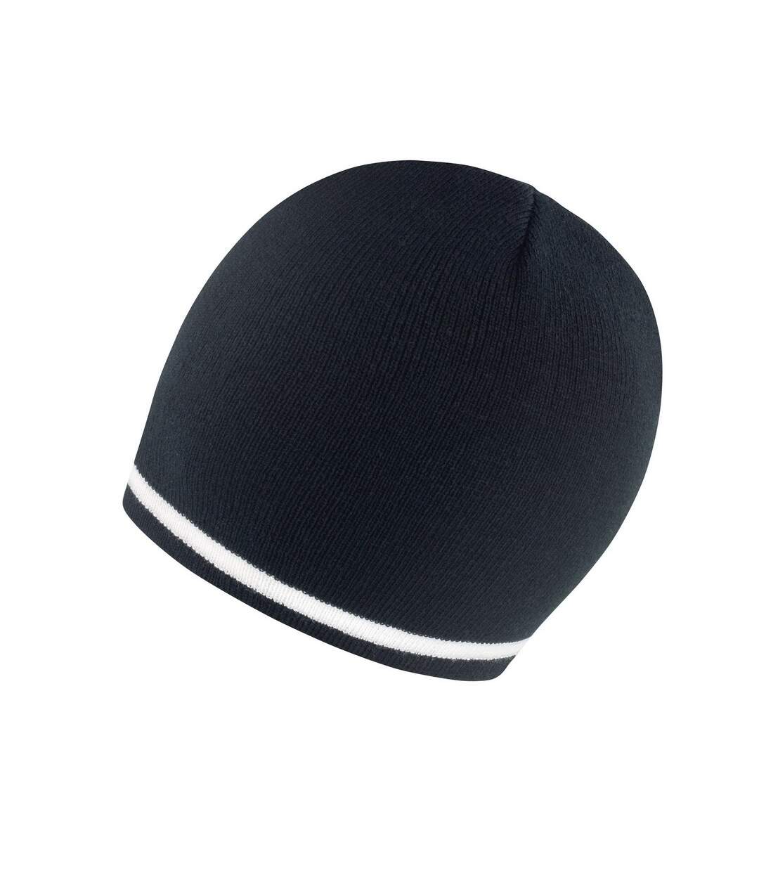 Bonnet National Adulte Noir Blanc Result Winter Essentials-3