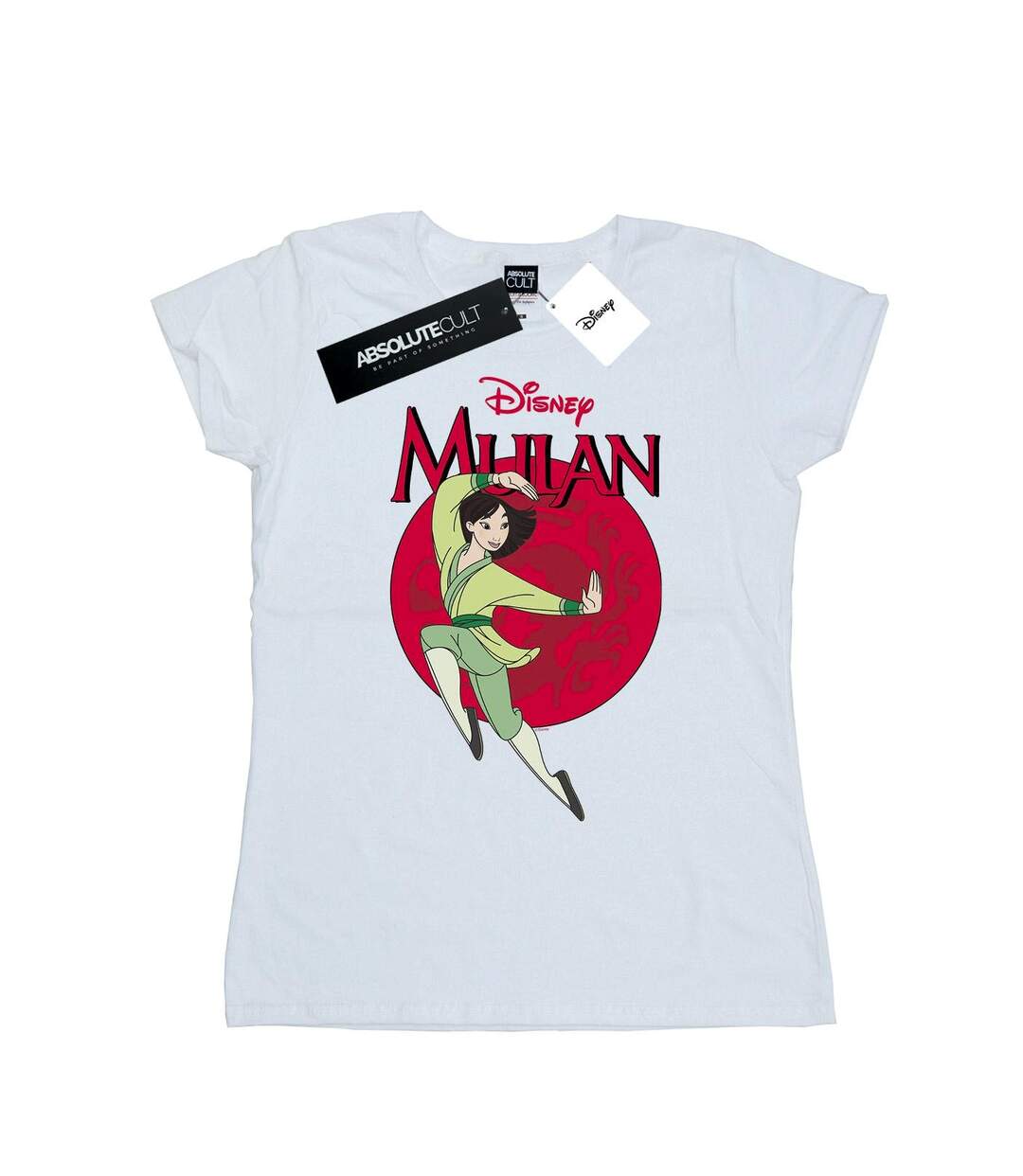 Disney Femme/Les femmes Mulan T-Shirt coton Dragon Circle (Blanc) - UTBI16093-1