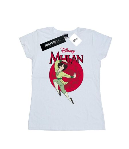 Disney Femme/Les femmes Mulan T-Shirt coton Dragon Circle (Blanc) - UTBI16093