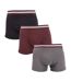 Pack Of 3  Mens Cotton Boxer Shorts  Black Grey Maroon Ted Baker-2
