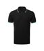 Asquith & Fox Mens Classic Fit Tipped Polo Shirt (Black/ Turquoise) - UTRW4809