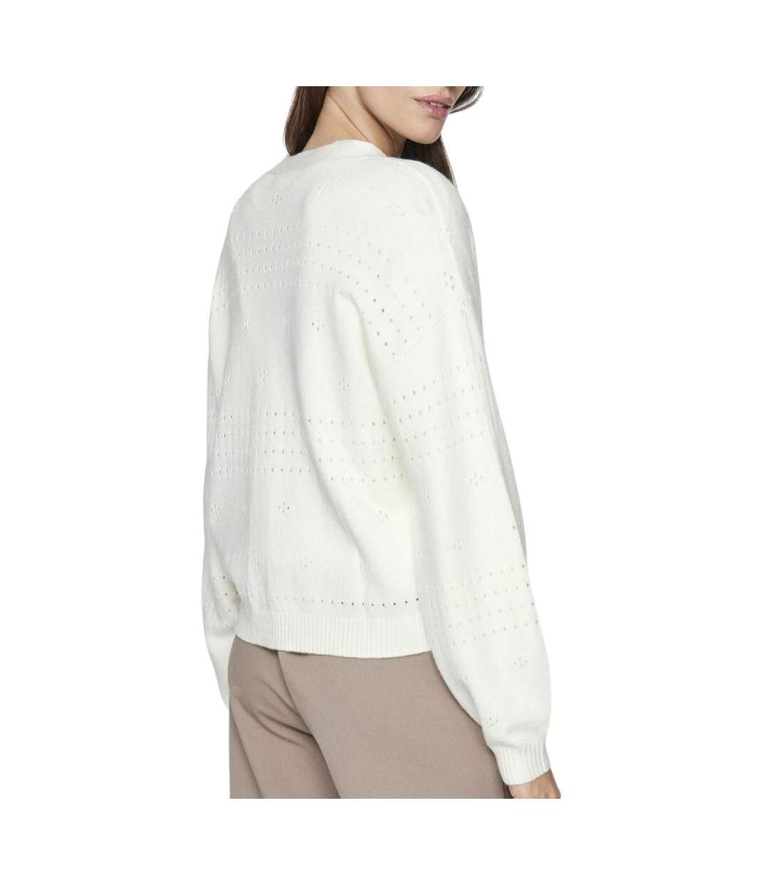 Gilet blanc femme vila viril vneck-2