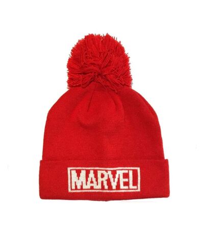 Bonnet Motif/style Logo Adulte Rouge Marvel