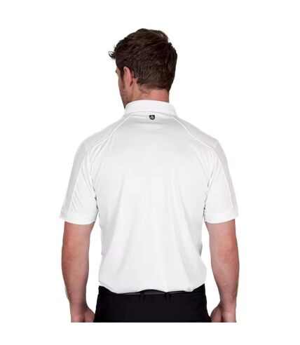 Polo de golf surpiqué pour hommes blanc Island Green