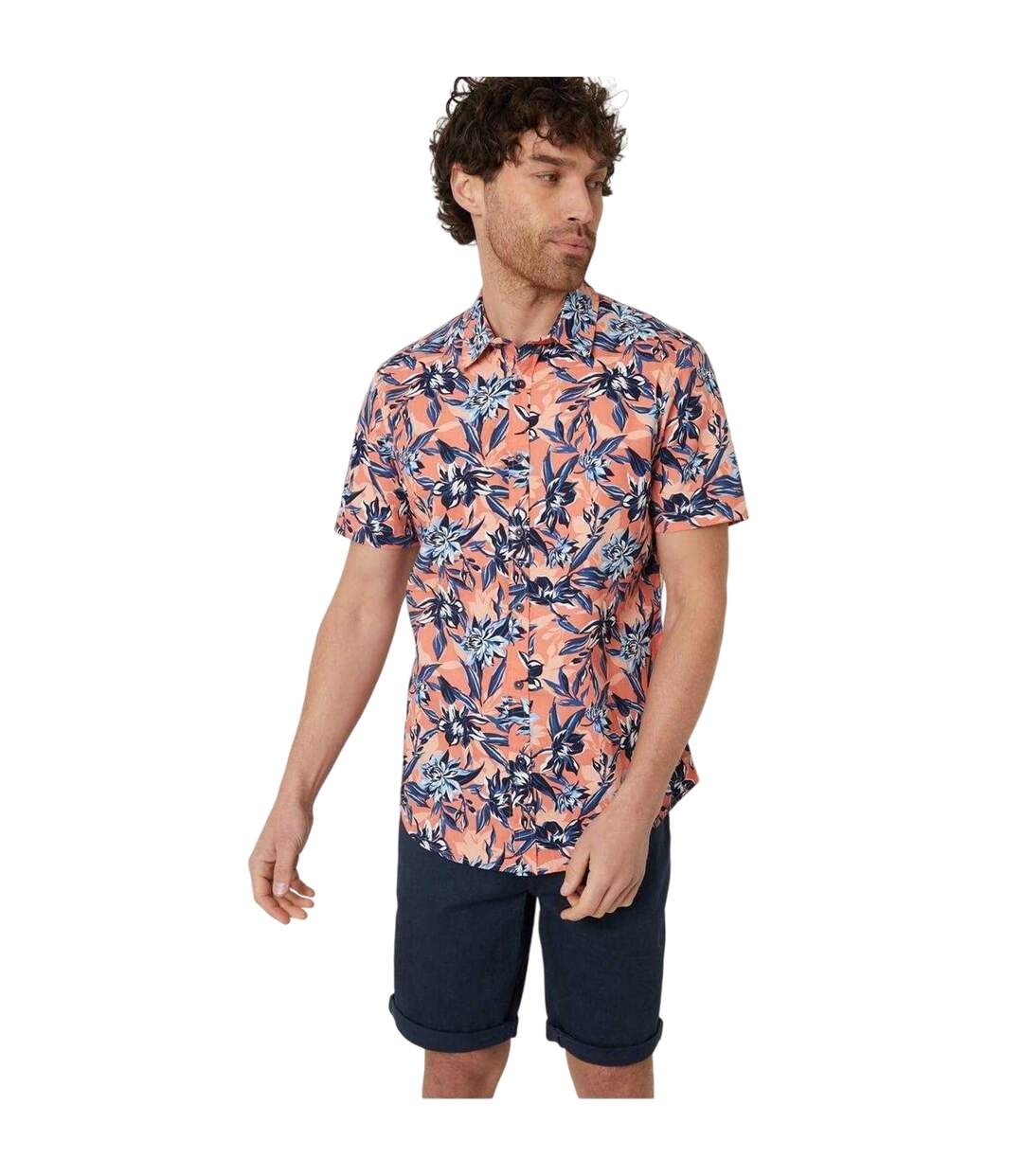 Chemise Motif/style Floral Latham Homme Corail Threadbare-2