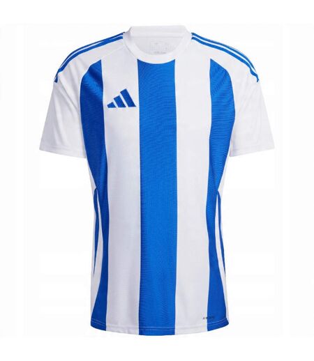Maillot De Foot Style À Rayures Homme Blanc Bleu Adidas
