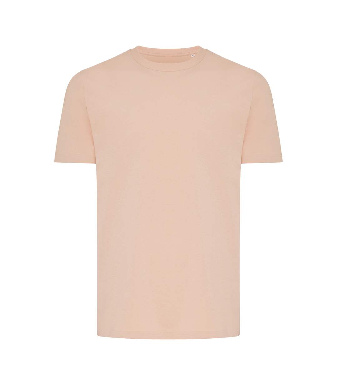 Unisex adult brett recycled cotton t-shirt peach nectar Iqoniq-1