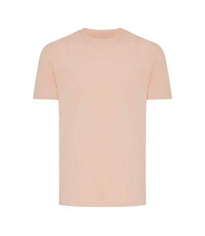 Unisex adult brett recycled cotton t-shirt peach nectar Iqoniq
