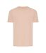 Unisex adult brett recycled cotton t-shirt peach nectar Iqoniq-1