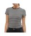 T-Shirt Noir/Blanc Femme Vero Moda Mines Fiona - L