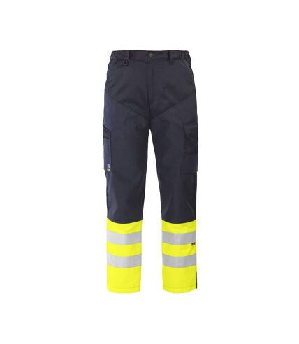 Projob Mens High-Vis Pants (Yellow/Navy) - UTUB631