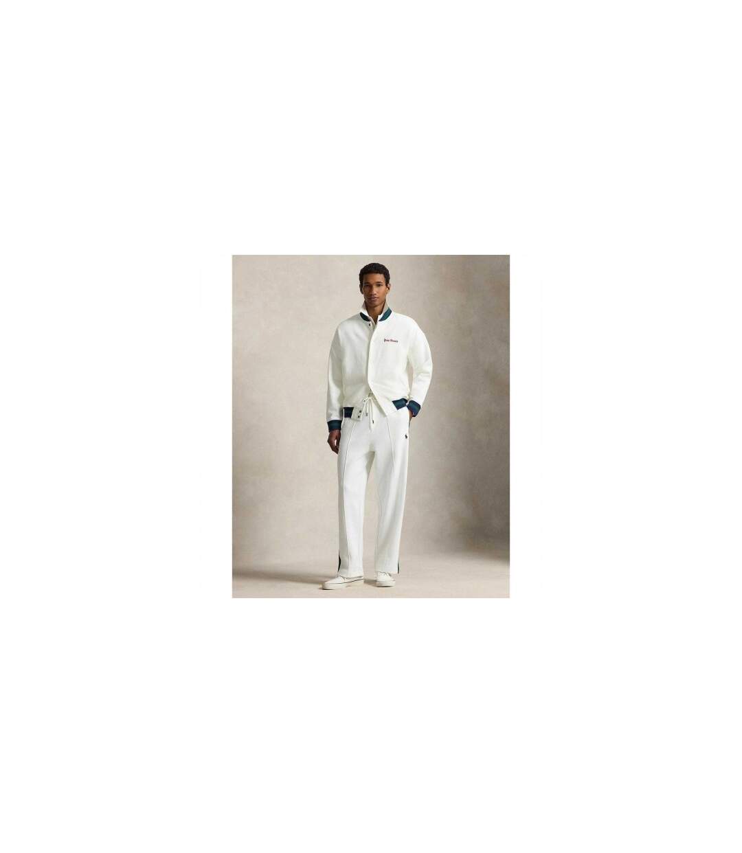 Pantalon De Jogging Ample Molletonné À Ourlet Ouvert Homme Blanc Ralph Lauren-1