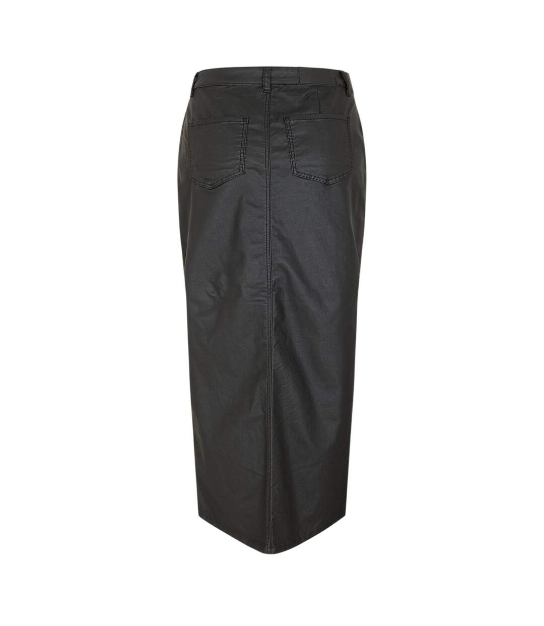 Womens/ladies Coated Regular Maxi Skirt Black Noisy May-2