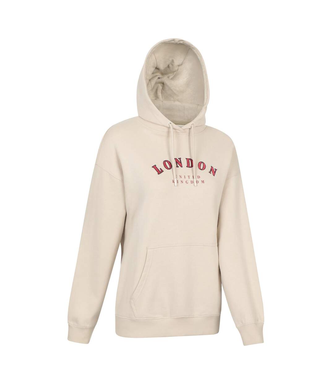 Womens/ladies London Graphic Hoodie Beige Mountain Warehouse-4