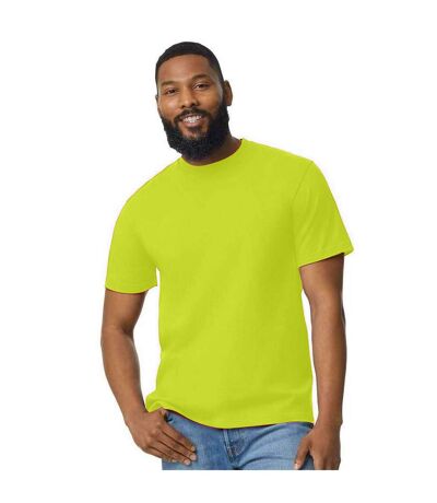 Mens Cotton Lightweight T-shirt Safety Green Gildan