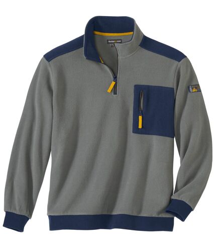 Men's Grey Fleece Jumper