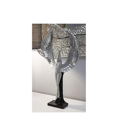 Statuette Déco Ailes Sparky 48cm Argent